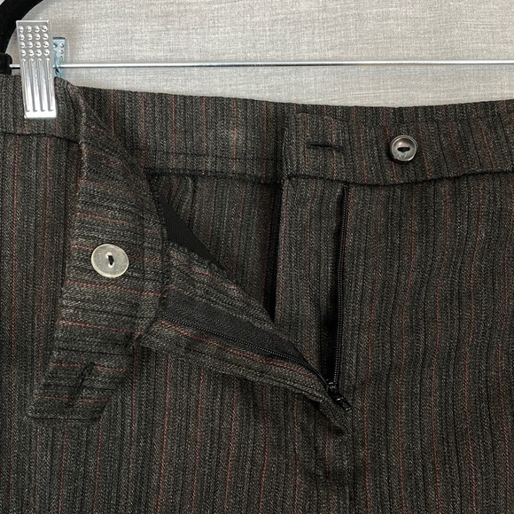 Lindor Pinstripe Dress Pants Sz 18 Charcoal Grey Wide Leg Pinstriped - Picture 5 of 8